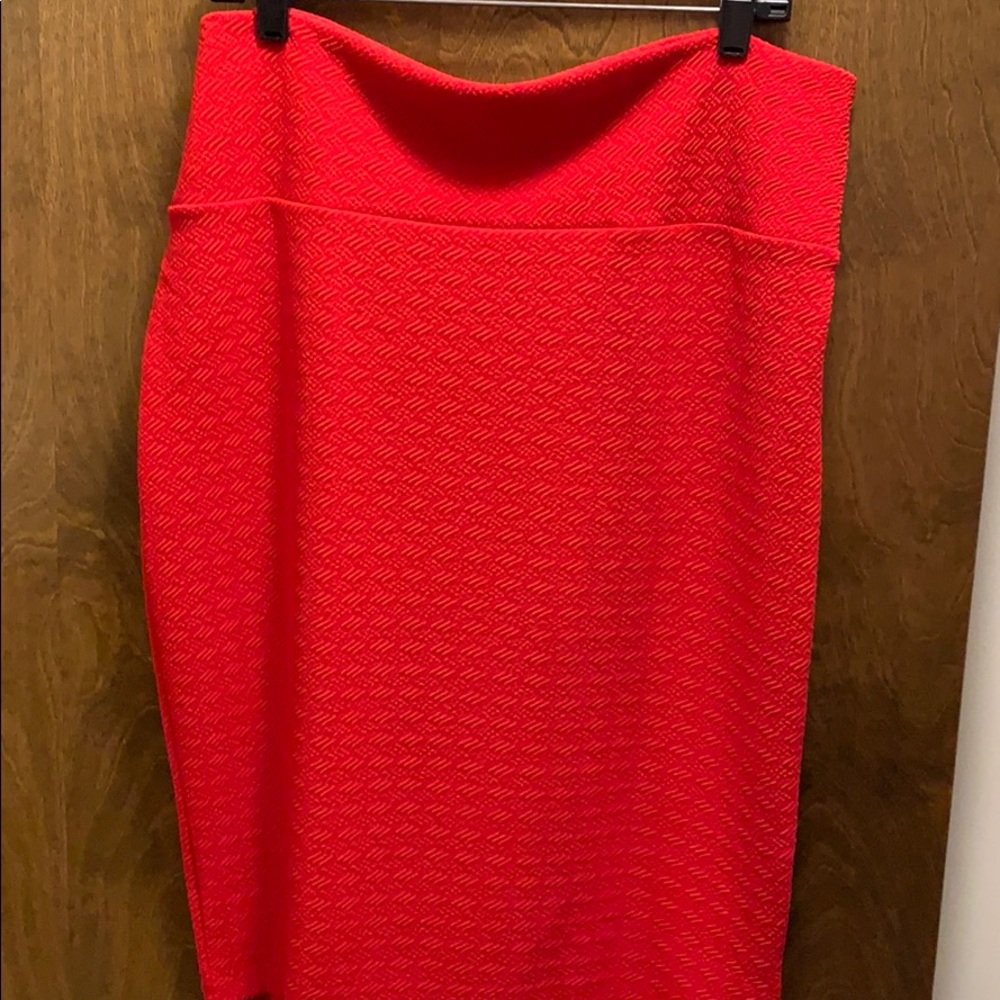 3XL Cassie red pencil skirt